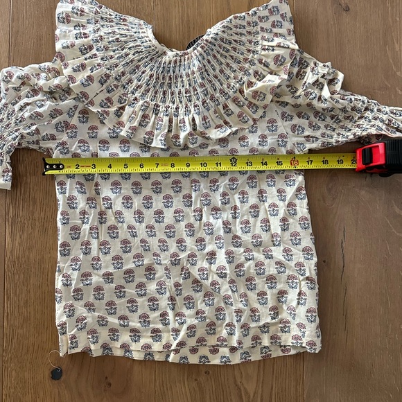 Andion block print bib accordion top for Easter - Picture 9 of 10